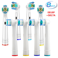 8 sztuk elektryczne szczoteczki do zębów dla Oral B 3D wybielanie główki szczoteczek do zębów Braun hurtownia główki szczoteczek do zębów Dropshipping 1